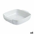 Travessa para o Forno Pyrex Signature Quadrado 29 X 24 X 7 cm Cerâmica Branco (6 Unidades)