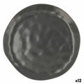 Plat Bord Bidasoa Cosmos Cerâmica Preto (ø 26 cm) (12 Unidades)