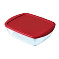 Lancheira Hermética Pyrex Cook & Store Vermelho Vidro (400 Ml) (6 Unidades)