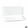 Recipiente de Cozinha Quid Basic Retangular Cerâmica Branco (35,8 X 21 cm) (6 Unidades)