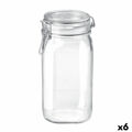 Recipiente para Conservar Alimentos Bormioli Rocco Fido Transparente Vidro (1,5 L) (6 Unidades)