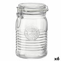 Recipiente para Conservar Alimentos Bormioli Rocco Officina Transparente Vidro (6 Unidades) (1,15 L)