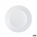 Prato de Sobremesa Luminarc Harena Branco Vidro (19 cm) (24 Unidades)