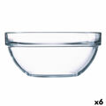 Tigela Luminarc Transparente Vidro ø 17 cm (6 Unidades)