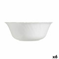 Saladeira Luminarc Feston Branco Vidro (25 cm) (6 Unidades)