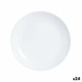 Prato de Sobremesa Luminarc Diwali Branco Vidro (19 cm) (24 Unidades)