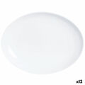 Recipiente de Cozinha Luminarc Diwali Oval Branco Vidro (33 X 25 cm) (12 Unidades)