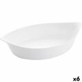 Recipiente de Cozinha Luminarc Smart Cuisine Oval Branco Vidro 38 X 22 cm (6 Unidades)