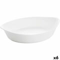 Recipiente de Cozinha Luminarc Smart Cuisine Oval Branco Vidro 28 X 17 cm (6 Unidades)