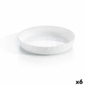 Recipiente de Cozinha Luminarc Trianon Oval Branco Vidro (ø 26 cm) (6 Unidades)