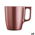 Caneca Luminarc Flashy Vermelho 250 Ml Vidro (6 Unidades)