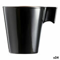 Caneca Luminarc Flashy Preto 80 Ml Duas Cores Vidro (24 Unidades)