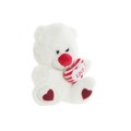 Peluche Dkd Home Decor Vermelho Poliéster Branco (15 X 15 X 20 cm)