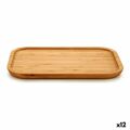 Bandeja de Aperitivos Castanho Bambu (18 X 1,5 X 25 cm) (12 Unidades)