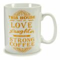 Caneca Coffee Porcelana Dourado Branco 500 Ml 24 Unidades