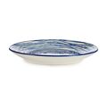 Prato de Sobremesa ø 20 cm Porcelana Azul Branco 6 Unidades