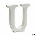 Letra U Madeira Branco (2 X 16 X 14,5 cm) (24 Unidades)