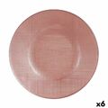 Plat Bord Cor de Rosa Vidro 6 Unidades (21 X 2 X 21 cm)