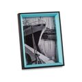 Moldura de Fotos Cristal Preto Azul Madeira Mdf (3 X 22 X 17 cm) (6 Unidades)