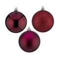 Conjunto de Bolas de Natal Roxo Plástico (ø 7 cm) (24 Unidades)