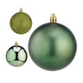 Conjunto de Bolas de Natal Verde Plástico (ø 8 cm) (24 Unidades)