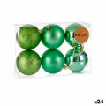 Conjunto de Bolas de Natal Verde Plástico (ø 8 cm) (24 Unidades)