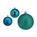 Conjunto de Bolas de Natal Azul Plástico (ø 7 cm) (12 Unidades)