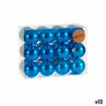 Conjunto de Bolas de Natal Azul Plástico (6 X 7 X 6 cm) (12 Unidades)