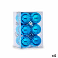 Conjunto de Bolas de Natal ø 3 cm Azul Plástico (12 Unidades)