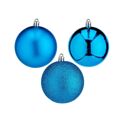 Conjunto de Bolas de Natal Azul Plástico (6 Unidades) (8 X 9 X 8 cm)