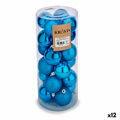 Conjunto de Bolas de Natal Azul Plástico (5 X 6 X 5 cm) (12 Unidades)