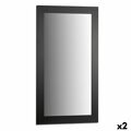 Espelho de Parede Preto Madeira Vidro 64,5 X 84,5 X 1,5 cm (2 Unidades)