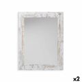 Espelho de Parede Harry Branco Madeira Vidro 64,5 X 84,5 X 1,5 cm (2 Unidades)