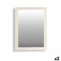 Espelho de Parede Canada Branco 60 X 80 X 2 cm (2 Unidades)