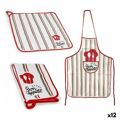 Conjunto de Cozinha Bon Appetit 2 Peças Branco Vermelho (12 Unidades)