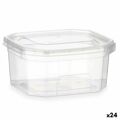 Lancheira Retangular com Tampa Transparente Polipropileno 370 Ml 10,7 X 5,5 X 11,7 cm (24 Unidades)