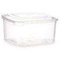 Lancheira Retangular com Tampa Transparente Polipropileno 1 L 14,1 X 8 X 15,5 cm (12 Unidades)