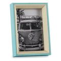 Moldura de Fotos 3 X 17 X 12 cm Cristal Azul Branco Madeira Mdf (6 Unidades)