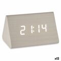 Relógio Digital de Mesa Branco Pvc Madeira Mdf 11,7 X 7,5 X 8 cm (12 Unidades)