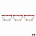 Conjunto de Tigelas Karaman Vermelho Transparente Vidro Polietileno ø 10,5 cm 275 Ml (8 Unidades)