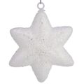 Conjunto de Decorações de Natal Estrela Branco 6,5 X 6,5 X 2 cm (24 Unidades)