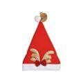 Gorro de Pai Natal Rena Vermelho Dourado 28 X 2 X 39 cm (12 Unidades)