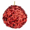 Conjunto de Bolas de Natal Lantejoulas Vermelho Plástico 10 X 10 X 10 cm (8 Unidades)