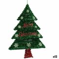 Adorno Natalício Colar árvore de Natal Enfeite Cintilante Leve LED Vermelho Verde Polipropileno Pet 44 X 58,8 X 7 cm (12 Unidade