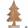 Figura Decorativa árvore de Natal Prateado Madeira 5 X 31 X 15 cm (6 Unidades)