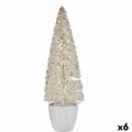 Figura Decorativa árvore de Natal Branco Plástico 10 X 33 X 10 cm (6 Unidades)