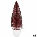 Figura Decorativa árvore de Natal Vermelho Plástico 10 X 33 X 10 cm (6 Unidades)