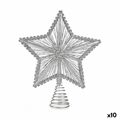 Estrela de Natal Prateado Aço Plástico 20 X 5 X 25 cm (10 Unidades)