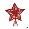 Estrela de Natal Vermelho Aço Plástico 20 X 5 X 25 cm (10 Unidades)