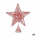 Estrela de Natal Vermelho Aço Plástico 20 X 5 X 24,5 cm (12 Unidades)